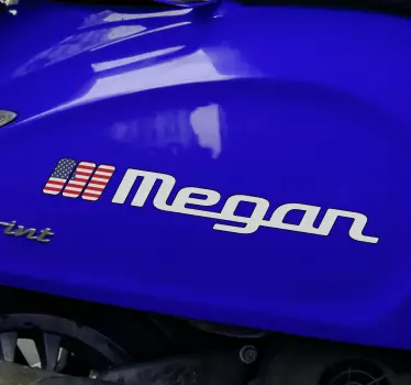Naklejki na motor amerykańska flaga niestandardowa - TenStickers