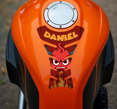 Naklejki na motor diabeł z imieniem - TenStickers
