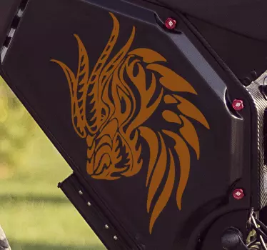Naklejka na motocykl z głową smoka - TenStickers