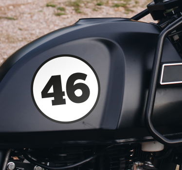 Naklejki na motor numer rajdu - TenStickers