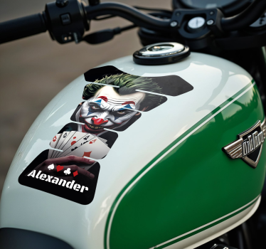 Naklejki na motor złoczyńca z kartami pokerowymi - TenStickers