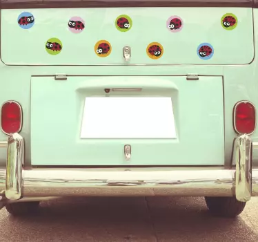 Naklejki na auto Biedronki - TenStickers