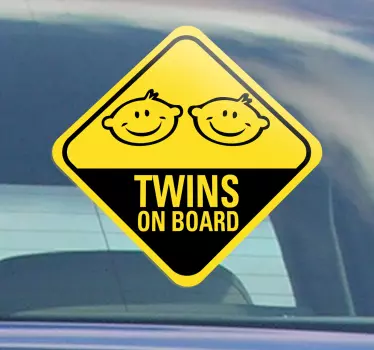 Naklejki na samochód 'Twins on board' - TenStickers