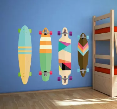 Naklejki na ścianę deskorolki - TenStickers