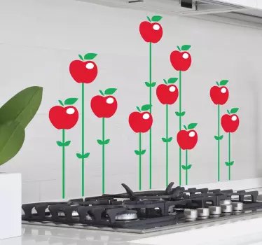 Naklejki na ścianę kwiatowe jabłka - TenStickers