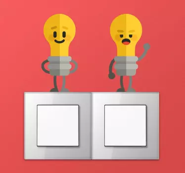 Naklejki na włączniki światła żarówki - TenStickers