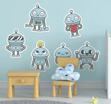 Naklejki różne roboty dla dzieci - TenStickers