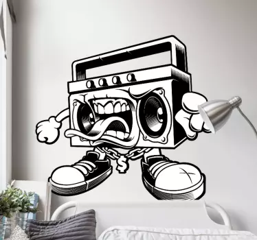Naklejka ścienna Boombox graffiti - TenStickers