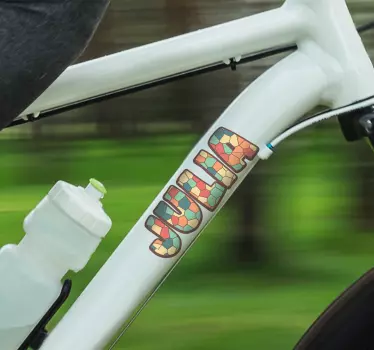 Naklejka na rower imię kolorowe - TenStickers