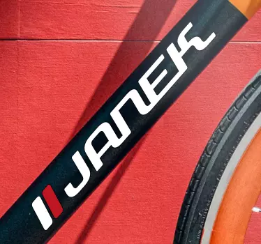 Naklejka na rower polska flaga z niestandardową nazwą - TenStickers