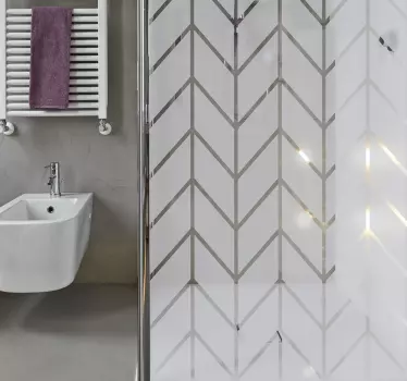 Naklejka na kabinę prysznicową z geometrycznym wzorem - TenStickers