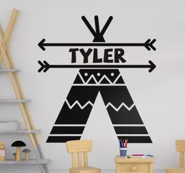 Naklejka tipi z imieniem - TenStickers