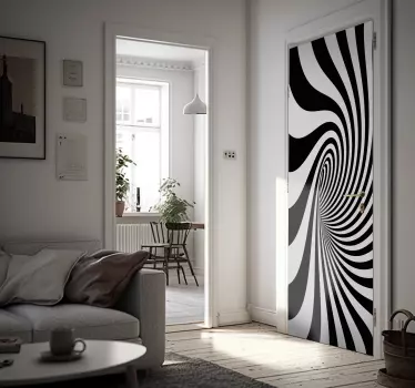 Okleina na drzwi 3d Czarna dziura - TenStickers