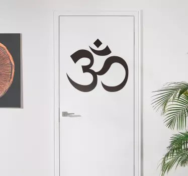 Okleina na drzwi Om symbol hinduizmu - TenStickers