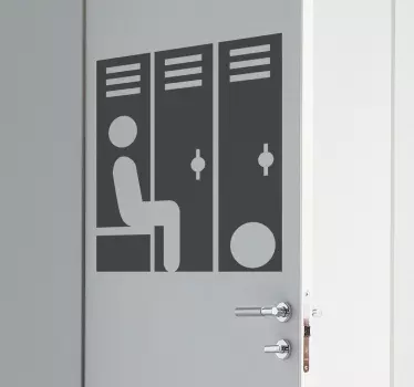 Okleina na drzwi znak szatni - TenStickers