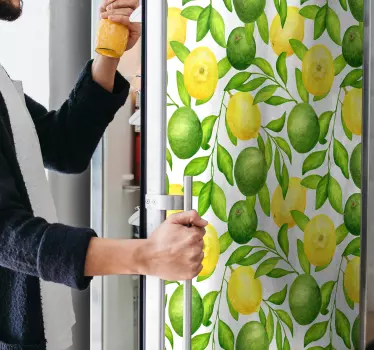 Okleina na lodówkę Cytryny i limonki - TenStickers