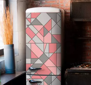 Okleina na lodówkę geometryczny wzór do owijania - TenStickers