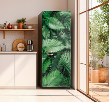 Okleina na lodówkę liście palmowe - TenStickers