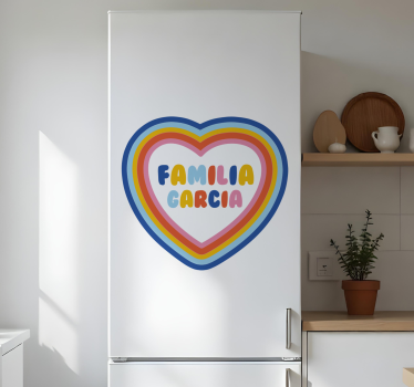 Okleina na lodówkę serce z twoim imieniem - TenStickers