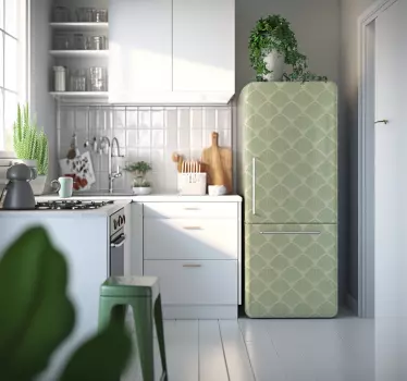 Naklejka na lodówkę zielony geometryczny - TenStickers