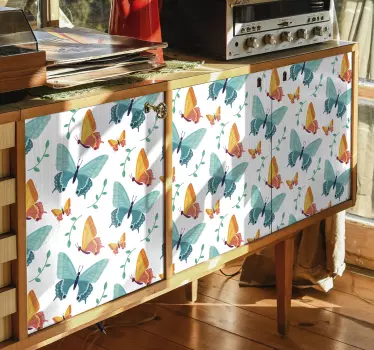 Okleina na meble Dwubarwne motyle - TenStickers