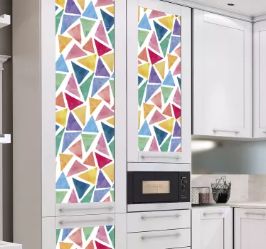 Okleina na meble geometryczna szafka kuchenna - TenStickers