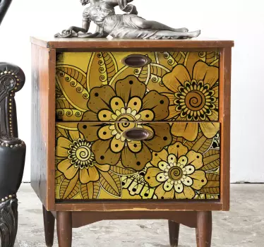 Naklejka na meble paisley w stylu indyjskim - TenStickers
