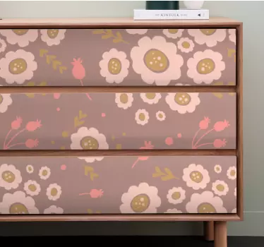 Okleina na meble Pastelowy kolorowy wzór sztuki ludowej - TenStickers
