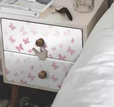 Naklejka na meble różowe motyle - TenStickers