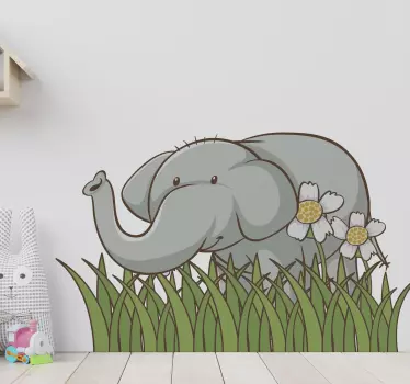 Okleina na meble Słoń w ogrodzie - TenStickers