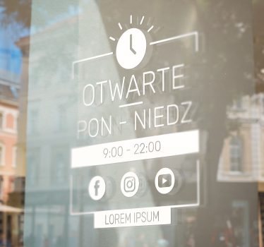 Naklejka na witrynę sklepową spersonalizowany harmonogram - TenStickers