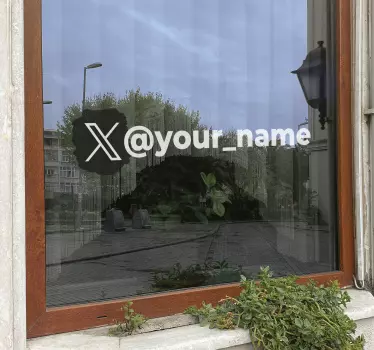 Okleina na witrynę (X) Symbol Twittera personalizowany - TenStickers