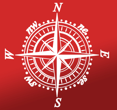 Naklejka na samochód klasyczny kompas - TenStickers