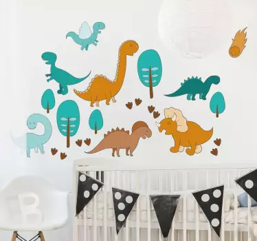 Park Dinozaurów Naklejka Ścienna - TenStickers