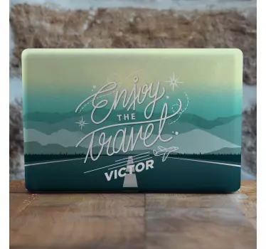 Personalizowana naklejka na laptopa Podróże - TenStickers