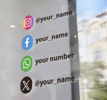Personalizowana nalepka na witrynę logo społecznościowe - TenStickers