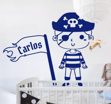 Personalizowana piracka naklejka morska - TenStickers