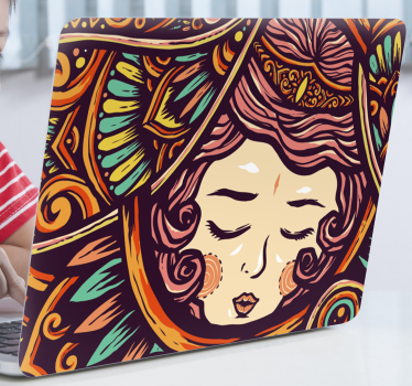 Skin na laptopa rysunek kobiety - TenStickers