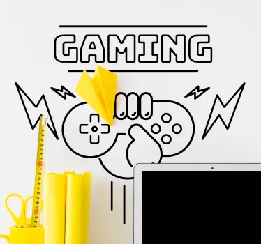 Skóra na playstation Neon light vintage gaming - TenStickers
