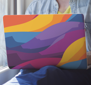 Naklejka na laptopa kolorowe kształty - TenStickers