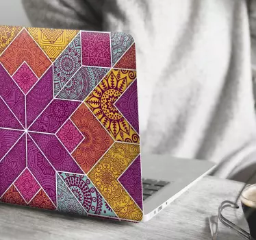 Skórka na laptopa Mozaika paisley - TenStickers