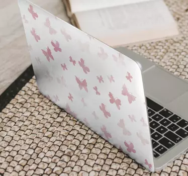Skórka na laptopa Różowe motyle - TenStickers