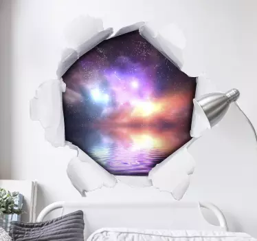 Naklejka na ścianę 3d dziura - TenStickers