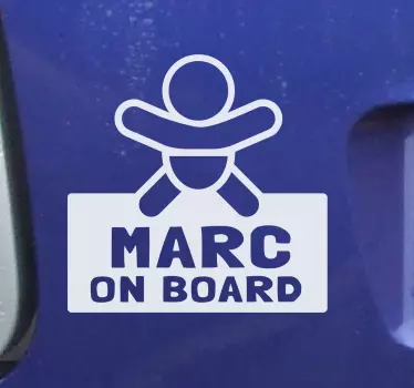 Spersonalizowana naklejka 'baby on board' - TenStickers