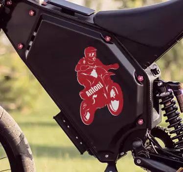 Naklejka na motor żużel z własnym imieniem - TenStickers