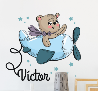 Spersonalizowana naklejka na pluszowego misia - TenStickers