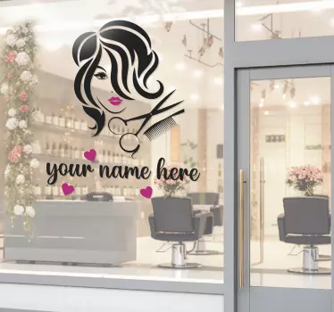 Naklejka na witrynę sklepową do salonu fryzjerskiego - TenStickers