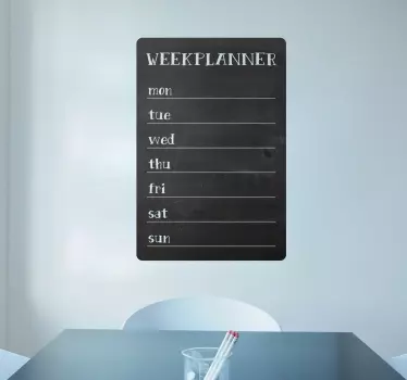 Naklejka tablica kredowa Plan tygodnia - TenStickers