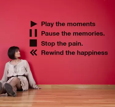 Naklejka 'Play the moments' - TenStickers