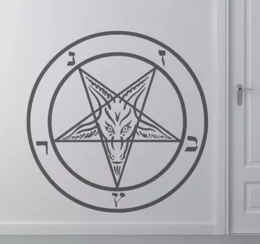 Naklejka na ścianę do sypialni Symbol pentagram - TenStickers
